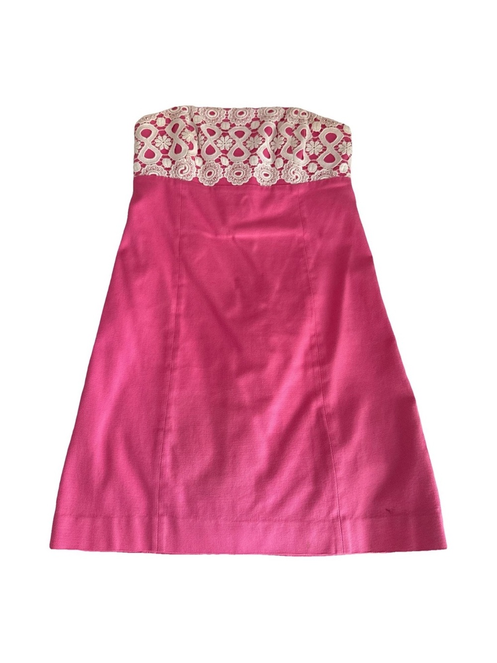 Lilly Pulitzer Pink and white lace Strapless Dress